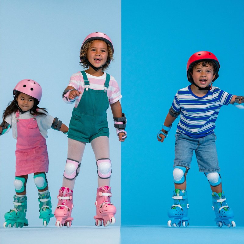 Yvolution Learner Twista Skates – 2-in-1 Adjustable Kids Roller Skates for Ages 2+ – Converts from Tri-Wheel to Inline Skates – No Tools Needed – US Size 7-11, Pink