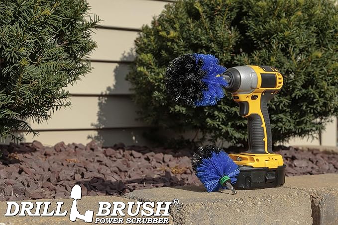 Drill Powered Scrubbing Brush Heads - Professional Boat Detailing Accessories - Aquatic Cleaning Supplies - Tank Scrubbing Brush - Boat Hull Cleaning Tools - Barnacle Busting Brush - Detailing Set