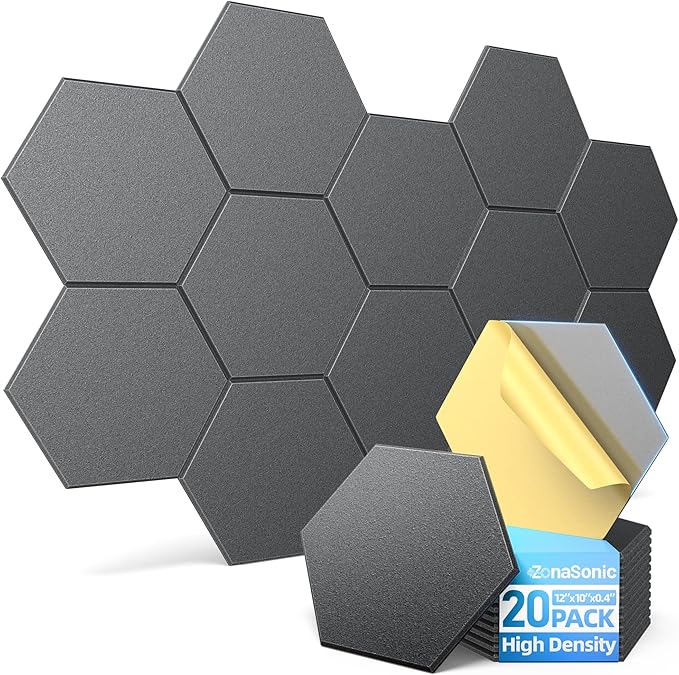 20 Pack Hexagon Acoustic Panels