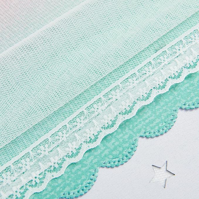 XiDi Curtains for Bedroom Decor, Rainbow Pinkgreen grey34/96
