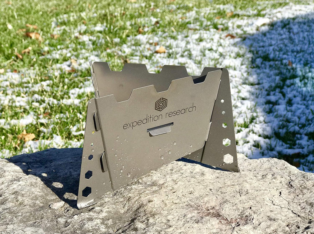 Titanium Solid Fuel Stove - Integrated Wind Shield