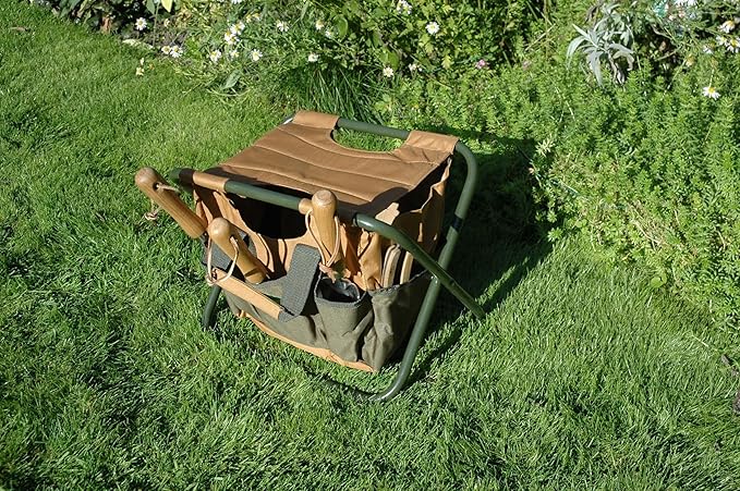 Esschert Design Canvas Tool Bag and Stool Carry-all