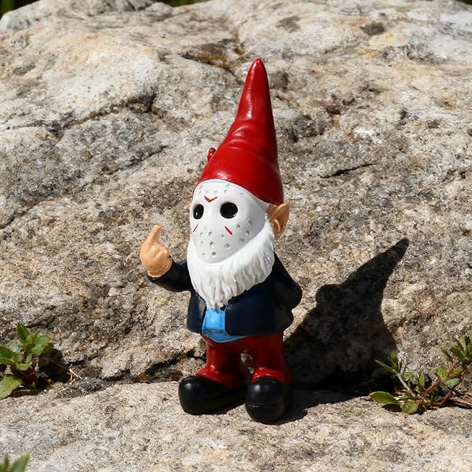 Horror Decor Halloween Decorations Indoor Garden Gnome Garden Statue Home Décor (Red Finger)