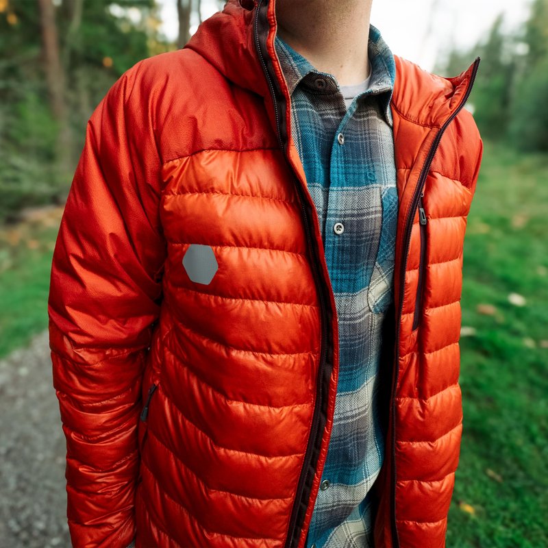 GEAR AID Tenacious Tape Hex – 2.5” & 1.5” Repair Patches (4 Patches: Two 2.5” & Two 1.5”, Orange) – Peel-and-Stick Outdoor Nylon Fabric to Fix Holes and Burns in Down Jackets, Rain Gear and Tents