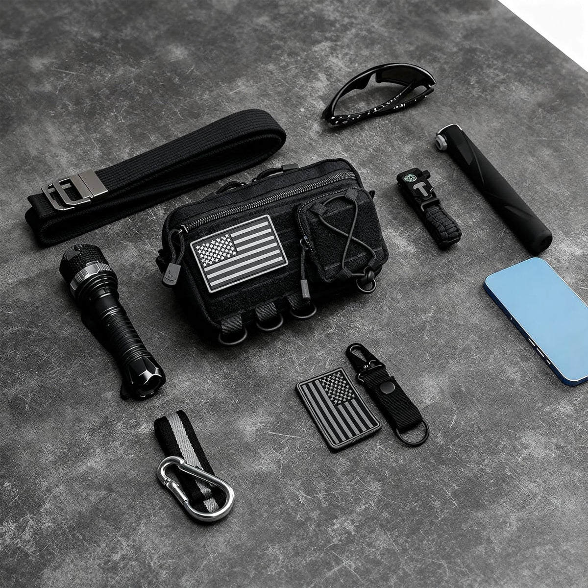 Skiennix Tactical Molle Admin Pouch - Multi-Purpose EDC Tool Organizer for Rucksack & Vest
