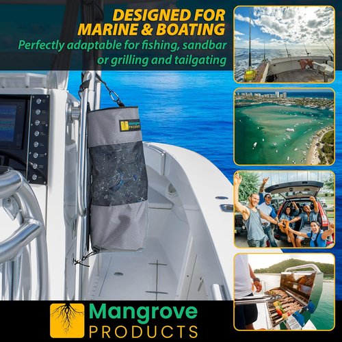 Mangrove Products Portable Boat Trash Can - Reusable Marine Trash Bag for Boating & Camping