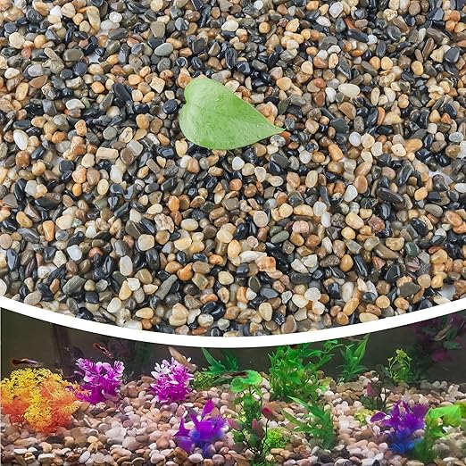 CJGQ 18lb 1/4/'' Polished Pebbles for Plants Potting,Succulents Aquarium Fish Tank Vases-Decorative River Rocks Garden Gravel Stones