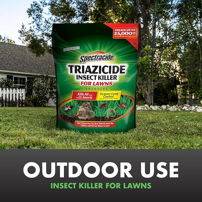 Spectracide Triazicide Insect Killer For Lawns Granules, Kills All Listed Lawn-Damaging Insects, 20 lb bag