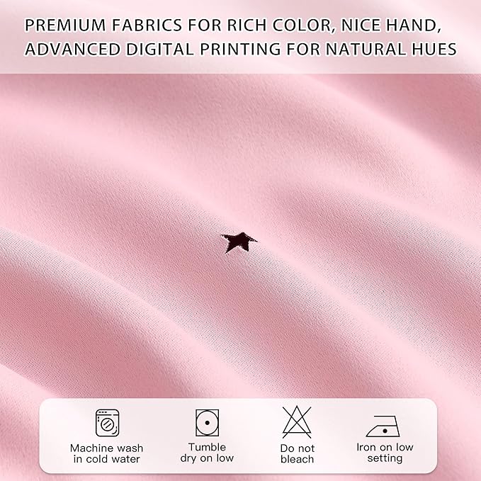 XiDi Light Pink Girls Curtains for Bedroom, Girls Room Blackout Curtains for 63