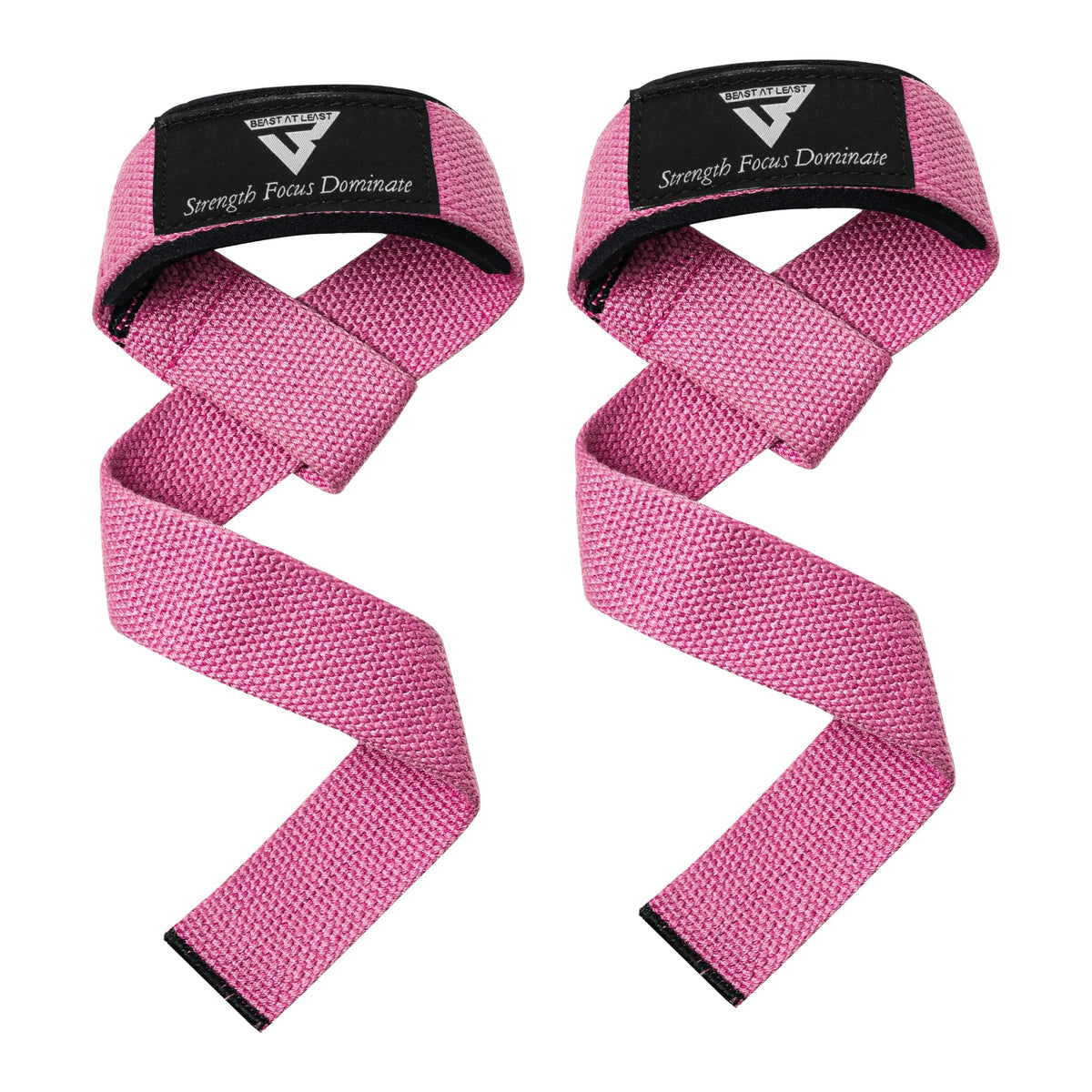Weight Lifting Straps for Women, Powerlifting Deadlifting, Anti Slip 60cm Hand Bar Grip, 5mm Neoprene Wrist Support, Heavy Duty Weightlifting Bodybuilding Workout (Pink)