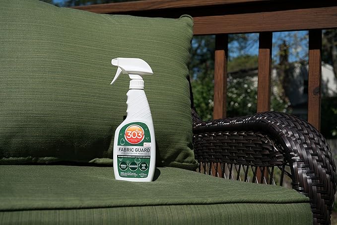 303 Fabric Guard - For Outdoor Fabrics - Restores Water Repellent Properties - Repels Moisture & Stains - Manufacturer Recommended - Safe For All Fabrics, 16oz (30605CSR) Packaging May Vary