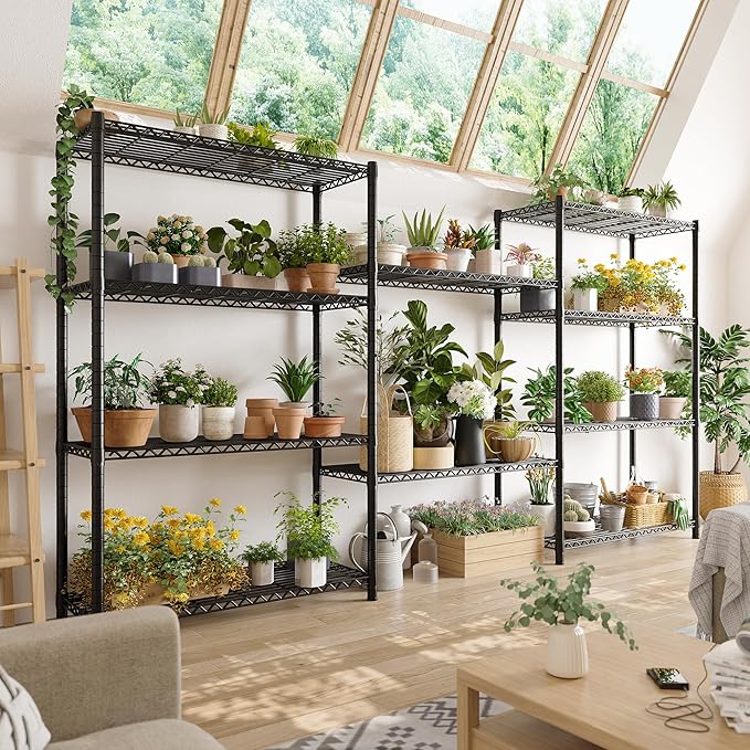REIBII 5-Shelf Wire Shelving,Storage Shelves Metal Shelves for Storage,72’’H Adjustable Garage Shelving Heavy Duty Storage Rack Pantry Shelf Kitchen Shelving,72’’H X36’’W X14’’D
