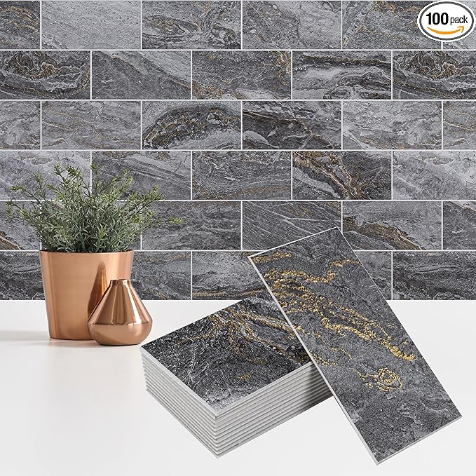 StyloVue 100 Pieces Peel and Stick Backsplash