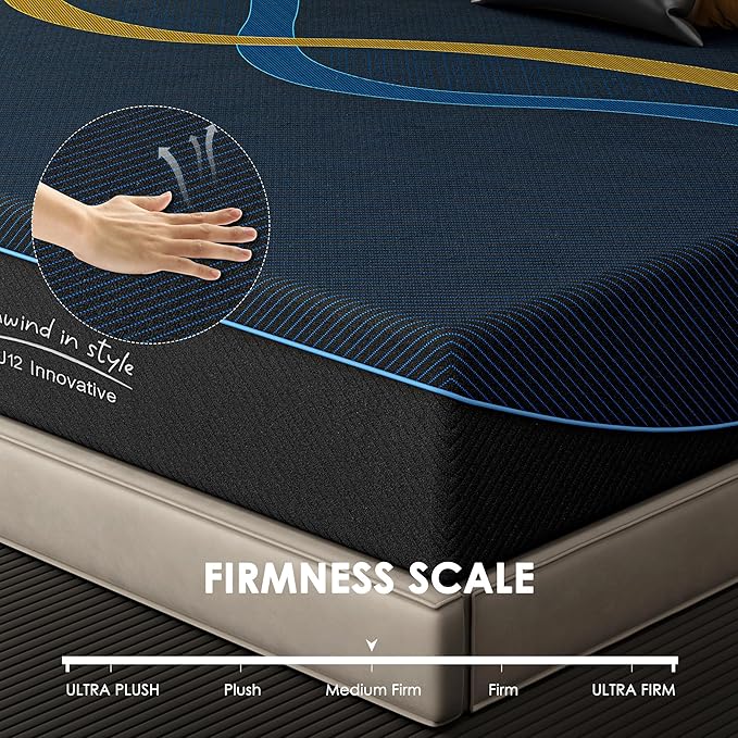 10 Inch Mattress King Size Memory Foam with Removable Cover, Motion Isolation, CertiPUR-US Certified Foam, Mattress in a Box for Spacious Sleep
