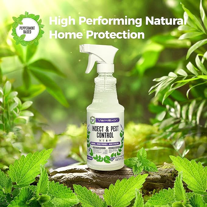 Peppermint Oil Insect & Pest Control Spray ?€? 16oz Natural Plant-Based Bug Killer for Spiders, Ants, Flies, and Other Insects, Safe for Home & Kitchen Use