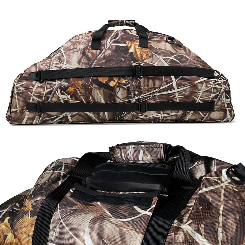 RQG Compound Bow Case, 37.5 inch Soft Bow Case for Compound Bow Bag Holder Lightweight with Multiple Pockets for Archery Hunting, Tip-to-Tip Length < 35.5in, Hand/Shoulder/Back Carry