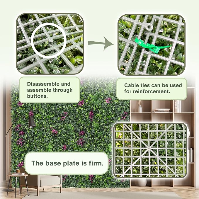Greenery Grass Wall Boxwood Plant Roll: 60"x128"