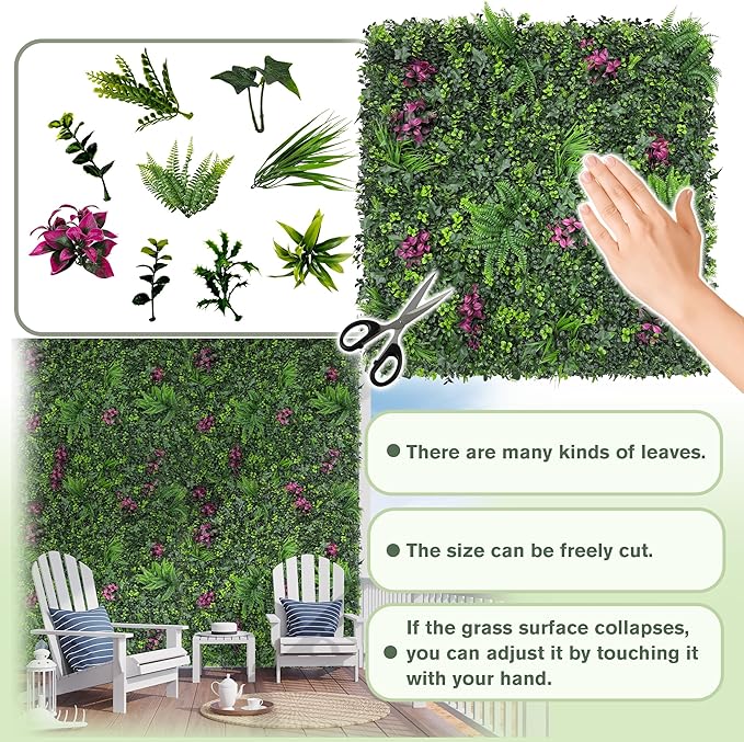 Greenery Grass Wall Boxwood Plant Roll: 60"x128"