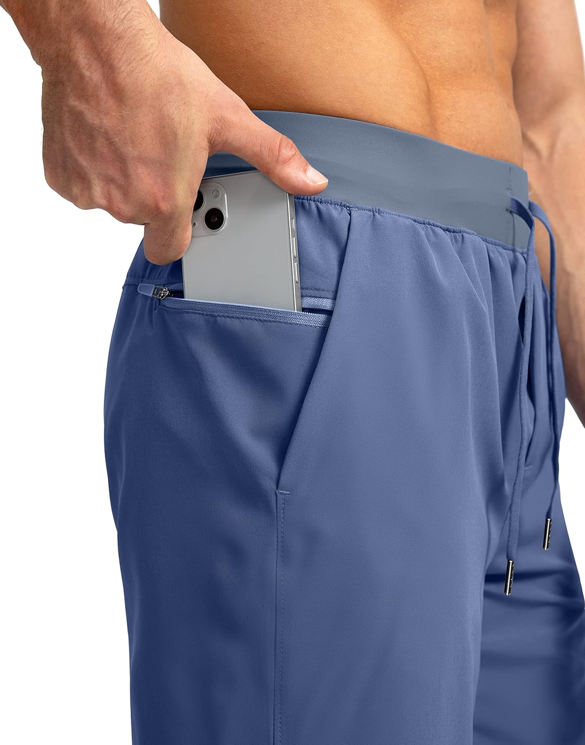 Soothfeel Men's Running Shorts - Lightweight Quick-Dry Athletic Shorts with Zipper Pockets | 9"/7"/5" Sizes