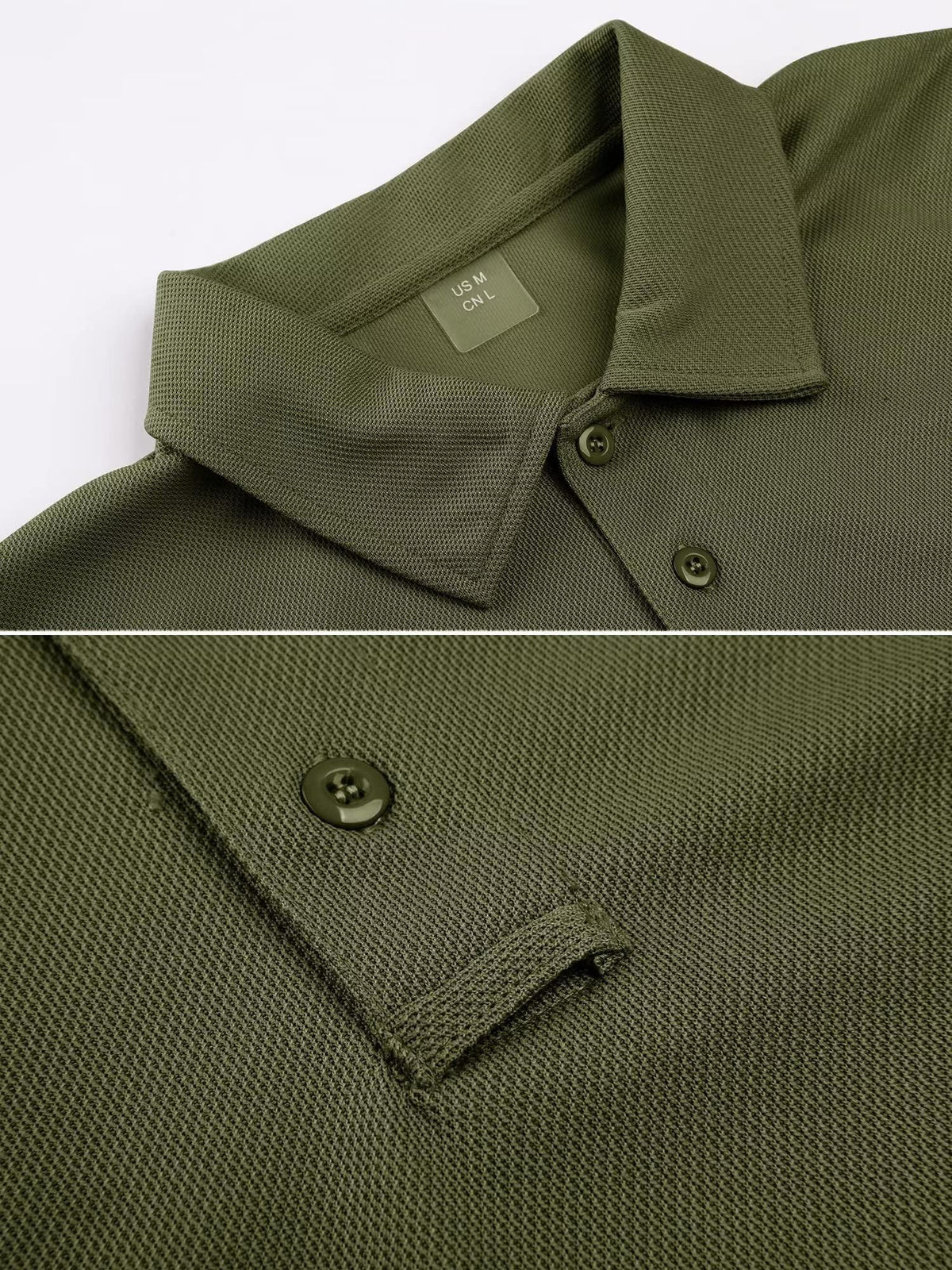 MAGCOMSEN Polo Shirts for Men Short Sleeve Golf Shirts Summer Casual Tactical Polo Shirt for Men Army Green M