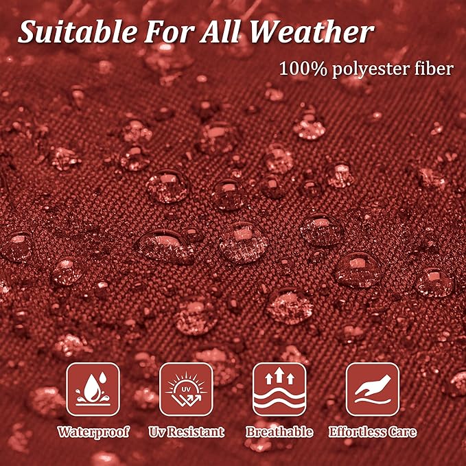 14 Pcs Outdoor Cushion Slipcovers Outdoor Patio Cushion Covers Replacement Waterproof with Zipper for Outdoor Furniture, Patio Sofa Couch 3 Sizes, Covers Only