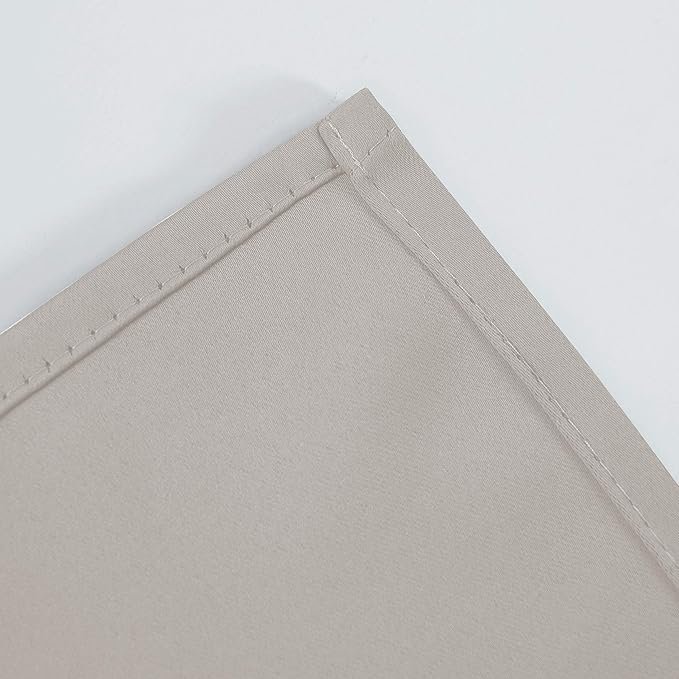 LEMOMO Light Beige Thermal Blackout Curtains/52 x 95 Inch/Set of 2 Panels Room