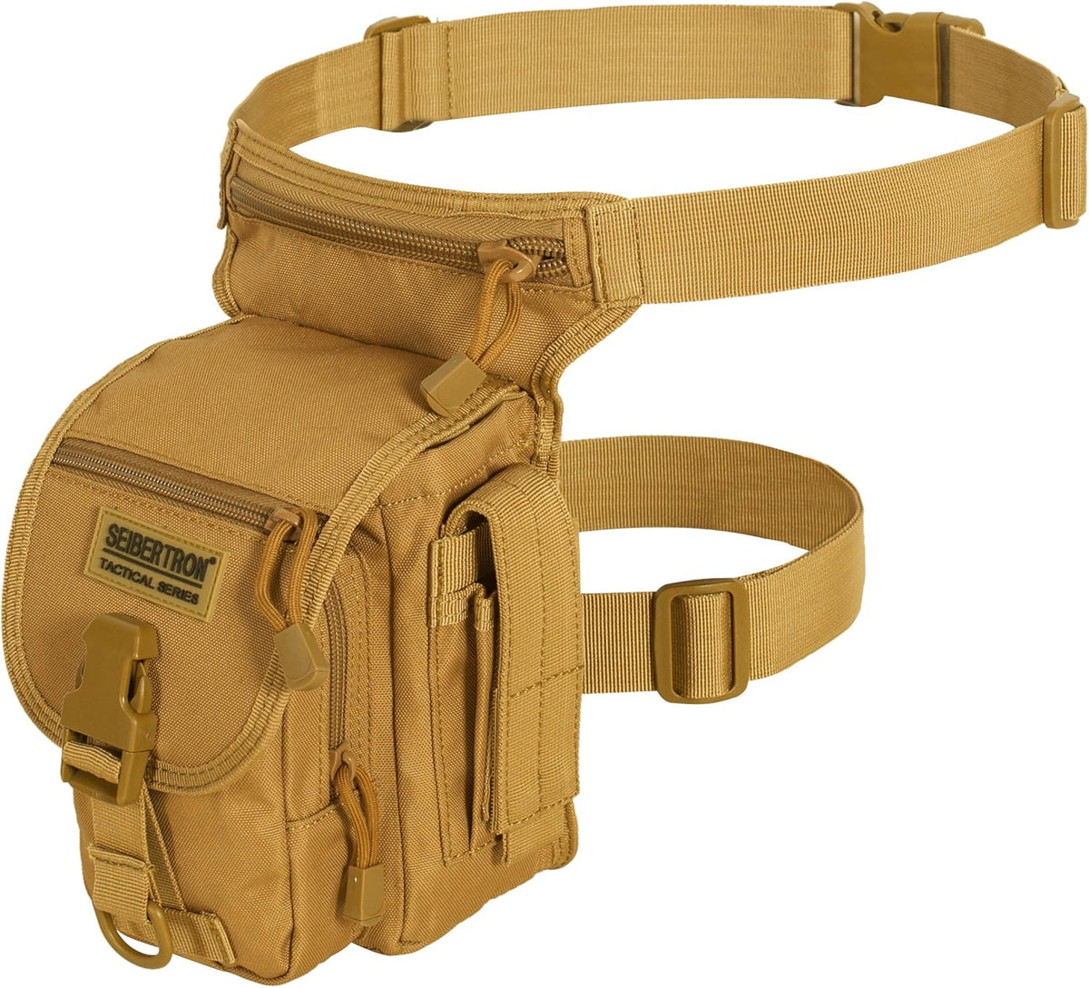 Waterproof Tactical Leg Bag for Hiking & Airsoft - Seibertron Black Utility Pouch