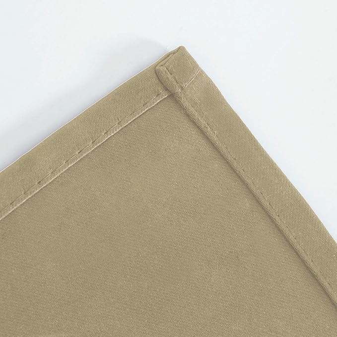 LEMOMO Beige Blackout Curtains 34 x 54 Inch Length/Set of 2 Curtain
