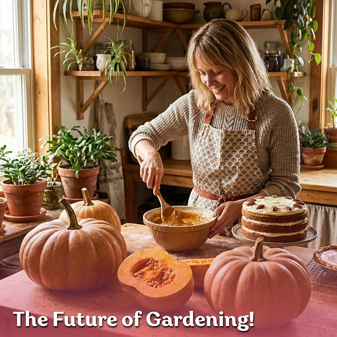 KVITER 15 Seminole Pumpkin Seeds for Planting (Cucurbita Moschata) - Heirloom Pumpkin Seeds for Indoor & Outdoor Planting, Non-GMO Mini Pumpkins Vegetable Seeds for Planting
