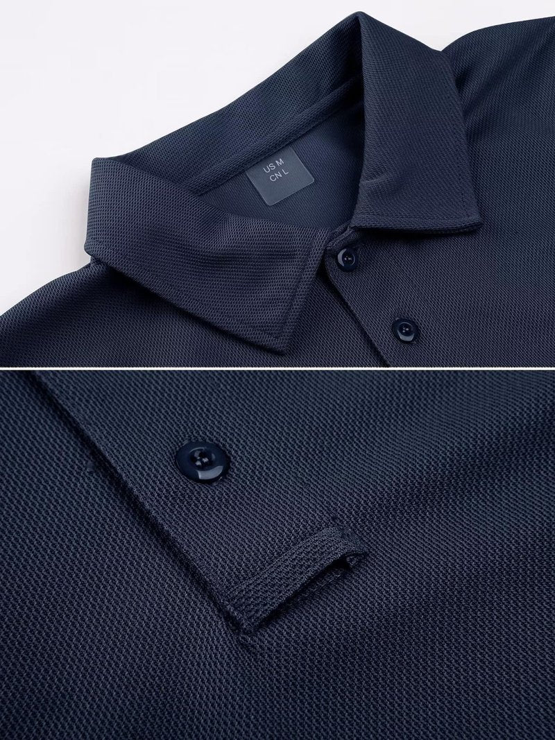 MAGCOMSEN Mens Polo Shirts Short Sleeve T Shirts Golf Shirts Hiking Hunting Shirt Tactical Shirts Navy Blue M