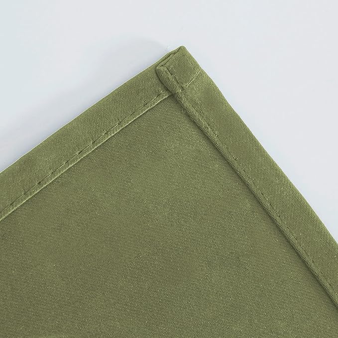 LEMOMO Olive Green Blackout Curtains 42 x 63 Inch Length/Set of 2 Curtain