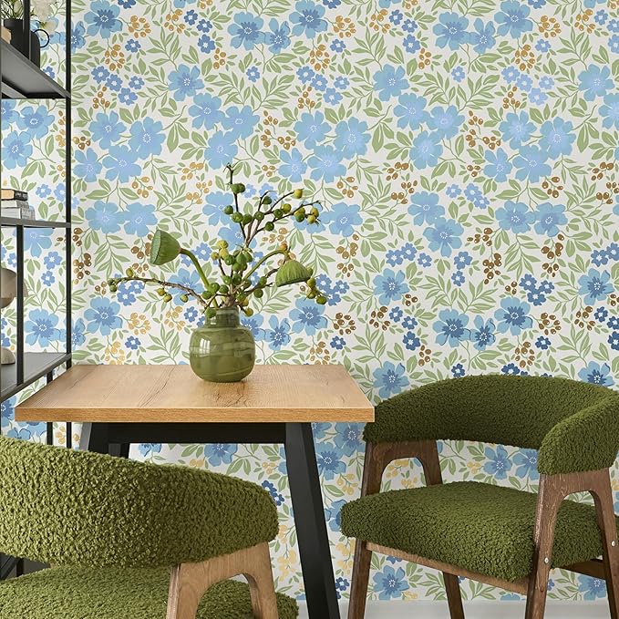 Main Street Peel and Stick Wallpaper Eco-Friendly Sheets 12 Pack, 11 X 16 Inch