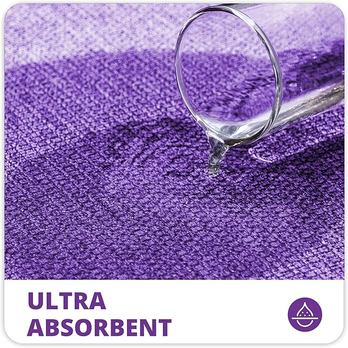 Bath Mat,Ultra Thin Bathroom Runner Rugs,Large Bath Mats for Bathroom,Quick Dry,Non-Slip,Machine Washable,Low Pile,Bath Rug,Shower Outside,Sink,Home Decor Accessories.Purple,3'x6'(36x72inch)