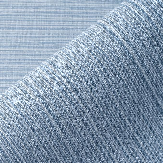 Grasscloth Textured Wallpaper Blue Peel and Stick 24inX393in Fabric Wall Paper