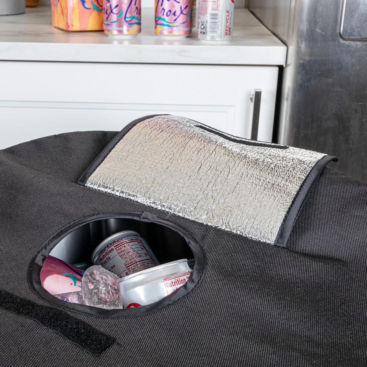 Thermal Standing Cooler with Travel Bag - Heavy-Duty Polyester Household Essential