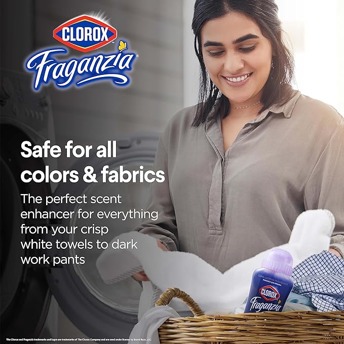 Clorox Fraganzia Scent Boosting in-Wash Laundry Crystals, Lavender - 12 Count - 18 Oz Each | Laundry Freshener Beads in Lavender Scent for Fresh, Clean, Great Smelling Clothes