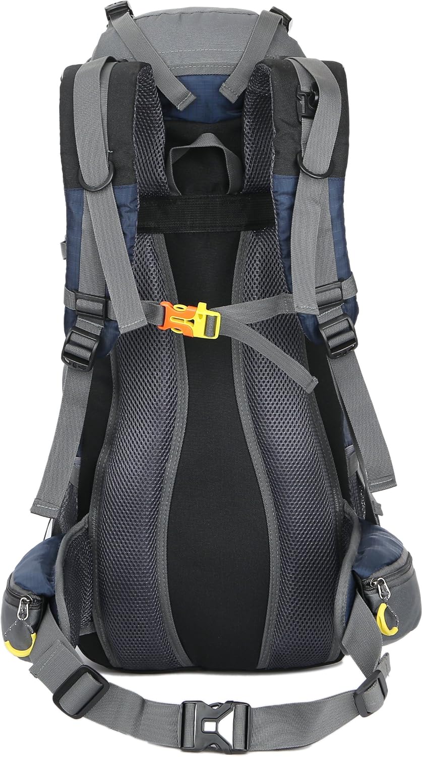 WoneNice 50L(45+5) Waterproof Hiking Backpack - Outdoor Sport Daypack with Rain Cover