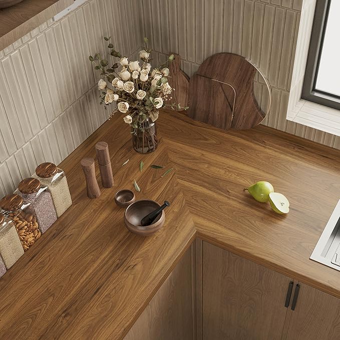COSNIGHT Wood Grain Contact Paper, Vintage Peel and Stick Wallpaper 23.6''x118''