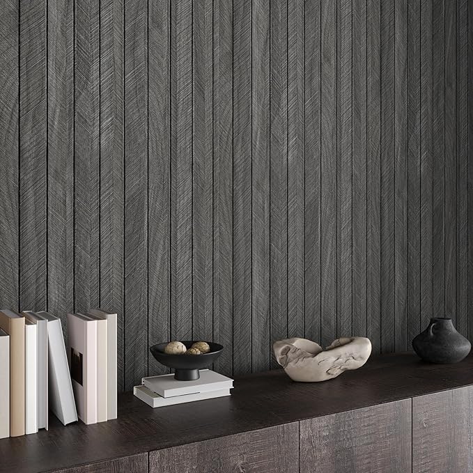 CHIHUT Acoustic Extra Wide 24"x197" Wood Slat Wall Panels 3D Self Adhesive