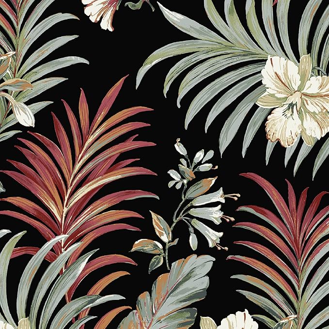 Arden Outdoor Toss Pillow, 16 x 16, Rain-Proof, Fade Resistant Simone Black Tropical