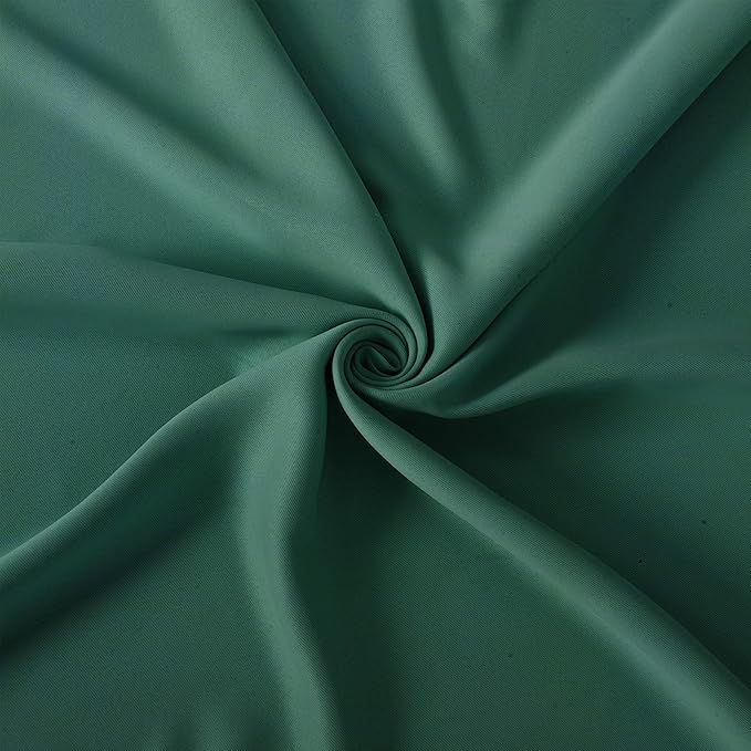 LEMOMO Dark Green Bedroom Blackout Curtains/52 x 54 Inch Long/Set of 2 Curtain