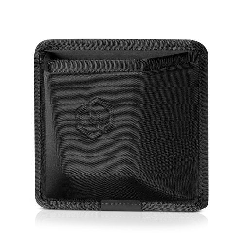 Savior Equipment Tactical Rifle Muzzle Cover Barrel Shield Protector, Semi-Hard Molded Muzzle Protection Cover w/Hook Backing, Range Gear Utility Storage Pocket, Black