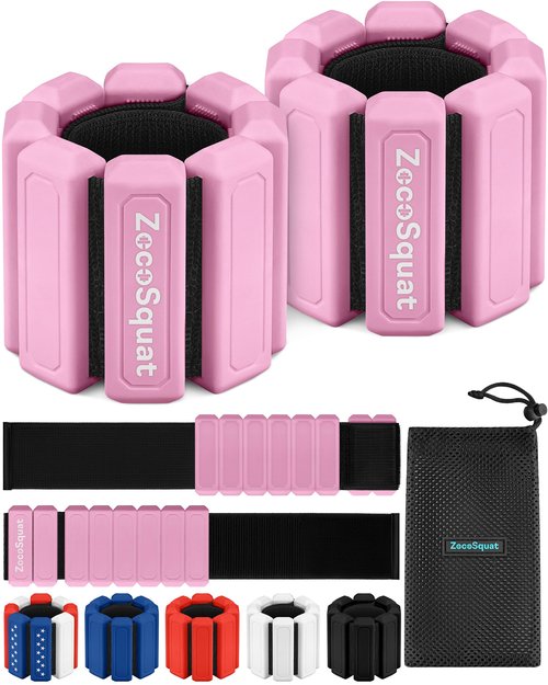 Ankle Weights for Women and Wrist Weights for Women at Home - Arm and Leg Weights, Non-Slip Desig, Set of 2 (1 lb each)