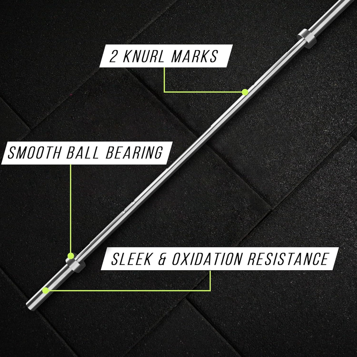 Olympic Training Barbell - 6FT 15LB & 7FT 45LB | 300LB & 1500LB Capacity | Ideal for Home & Commercial Gym Weightlifting