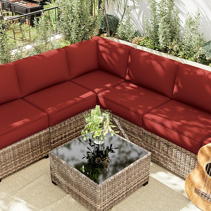 14 Pcs Outdoor Cushion Slipcovers Outdoor Patio Cushion Covers Replacement Waterproof with Zipper for Outdoor Furniture, Patio Sofa Couch 3 Sizes, Covers Only