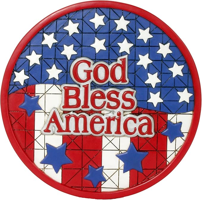 Spoontiques - Garden Décor - Americana Stepping Stone - Decorative Stone for Garden