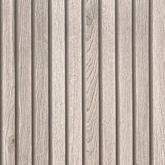 VEELIKE Rustic Grey Oak Wood Slat Peel and Stick Wallpaper 24''x118'' Faux Wood