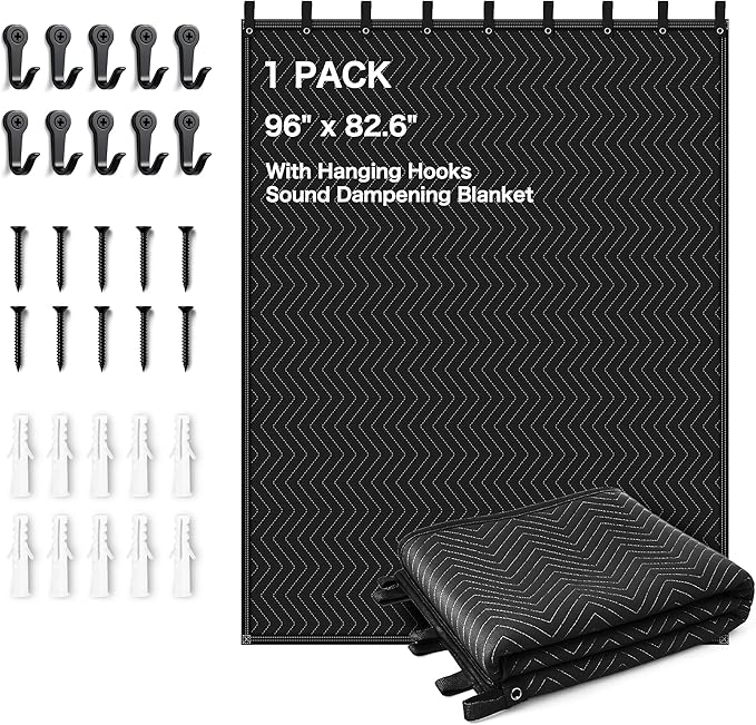Extra Large Sound Dampening Blanket, Noise Cancelling Studio Acoustic