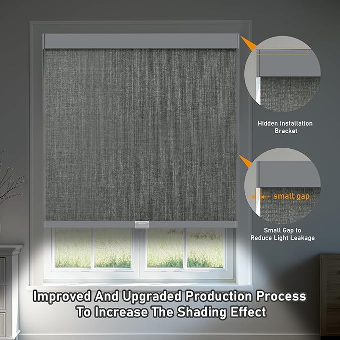 AOSKY Linen Roller Blinds Shades