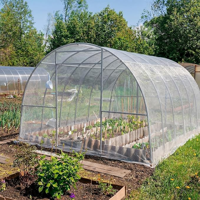 Garden Insect Netting for Raised Beds Extra Large Fruits Tree Netting Pest Barrier White Ultra Fine Mesh Row Bed Covers Net for Vegetable Fruit Protection from Insect Bird Animals(15 x 50 ft)